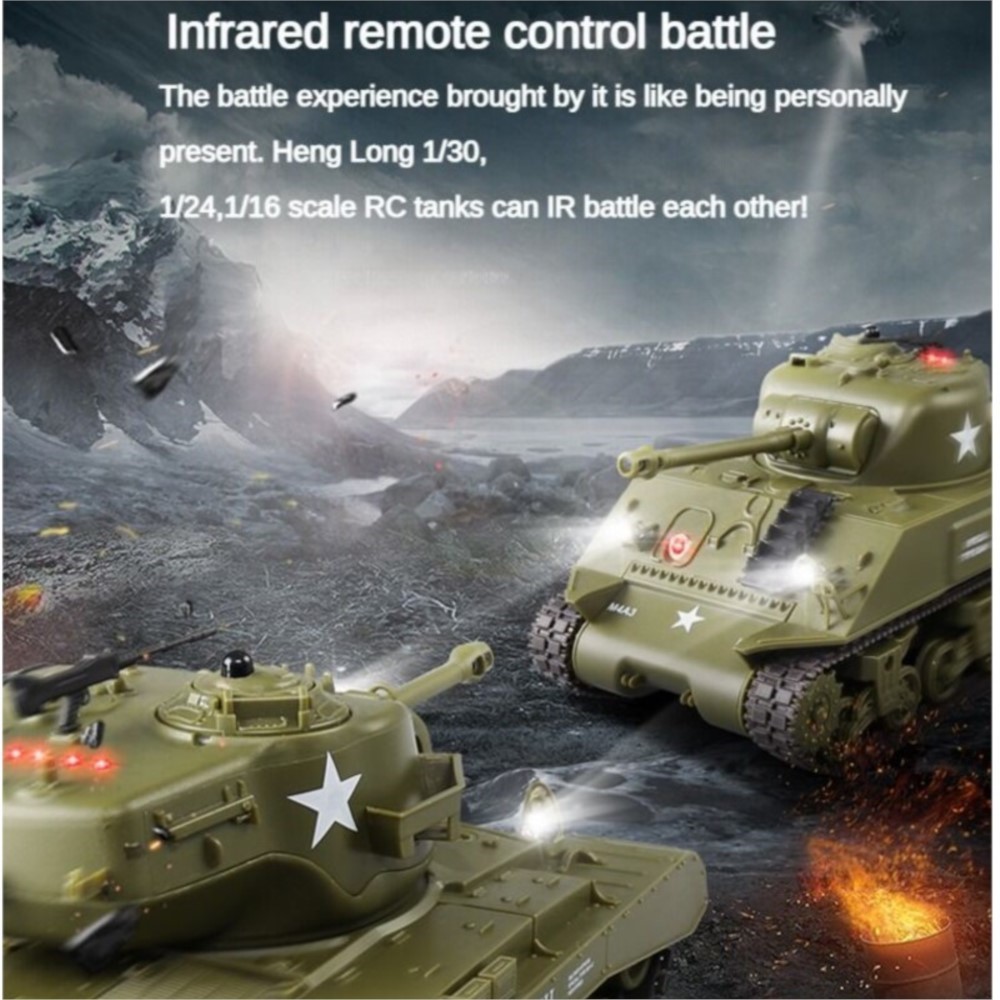 دبابة هينج لونج شيرمان M4A3 RC - مراجعة Rc Hobby Tank وسعره